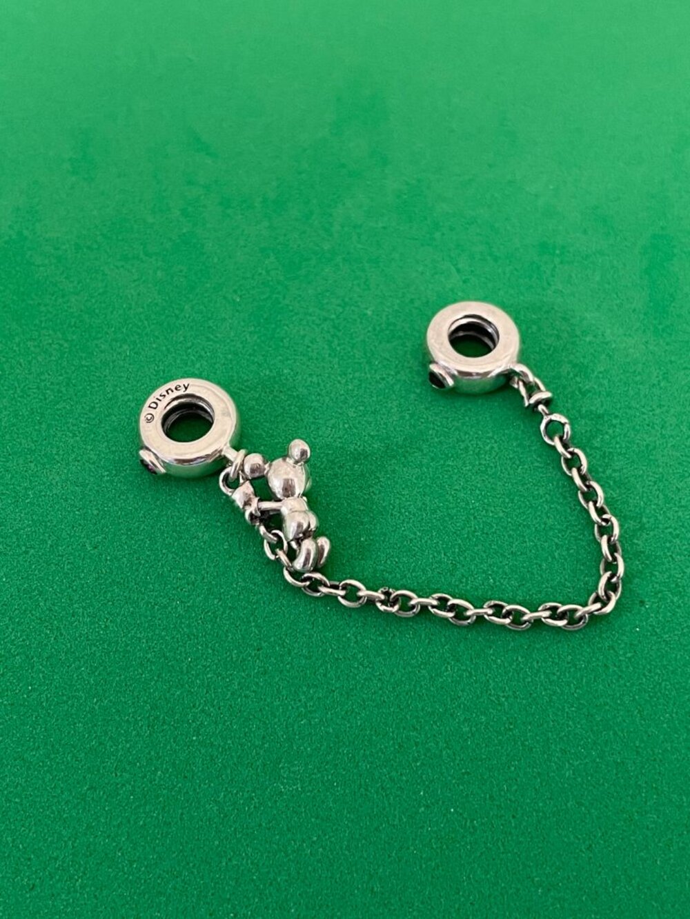 Pandora Disney, Climbing Mickey Safety Chain, Red CZ Sterling silver Charm - Picture 3 of 6